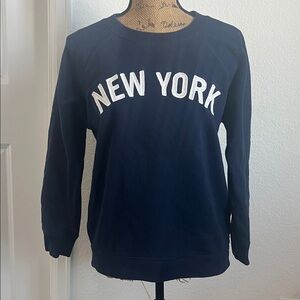 J. Crew Navy Blue 'New York' Sweatshirt